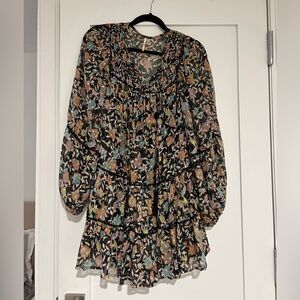 Free People Black Floral Dress